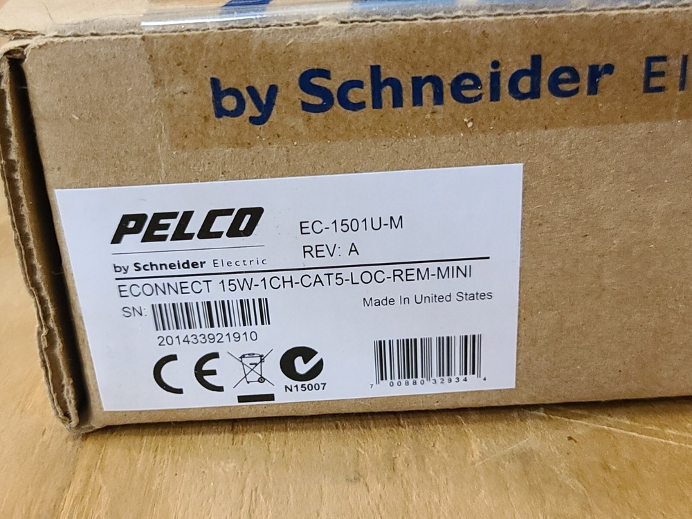 Pelco EC-1501U-M Ethernet Extender 15 Watts CAT5