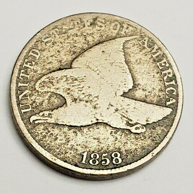1858 P Flying Eagle Cent / Penny *LARGE LETTERS*  *VG - VERY GOOD*