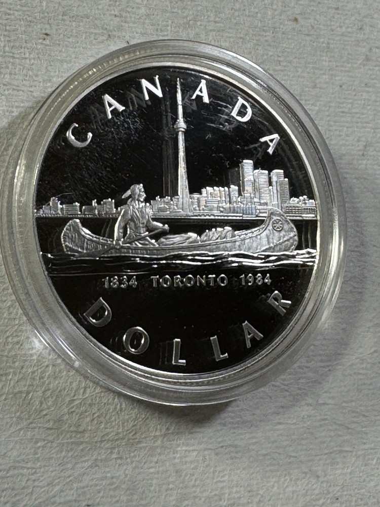 1984 Canada 1 Dollar Silver Proof Coin Toronto