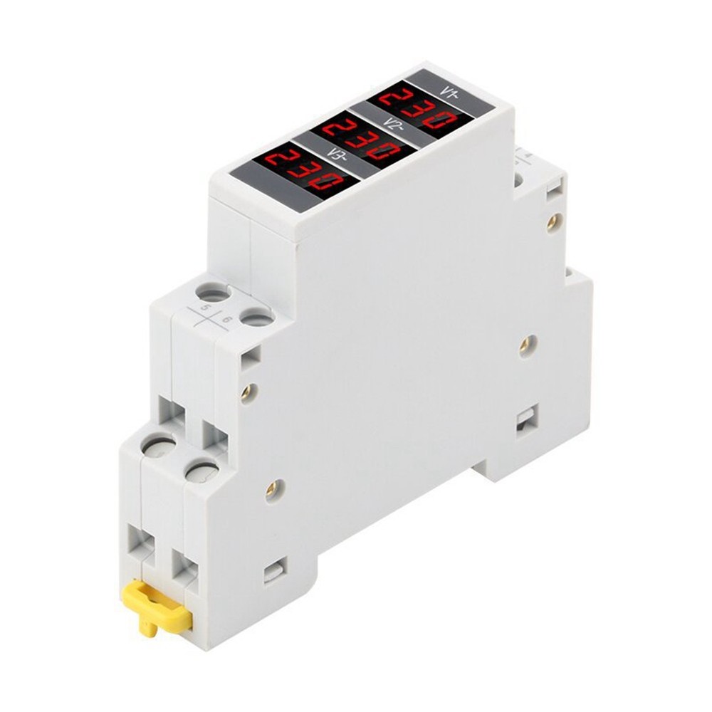Modular LED Digital Three-Phase Voltmeter for Din Rail Voltage Meter1091