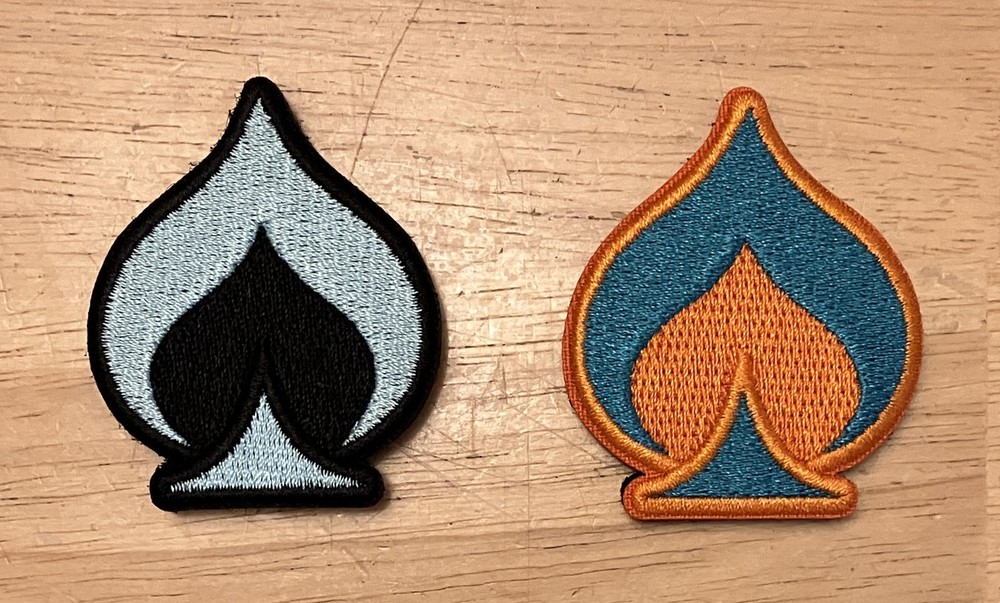 Ballistic Advantage Solitaire Spade Morale Patch Lot: Blue/Multicolor, Hook/Loop