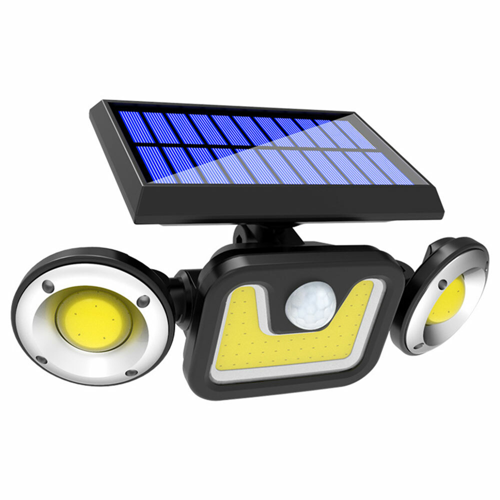 Waterproof Outdoor Motion Sensor 3 Head Security Solar Powered PIR Sensor Solar