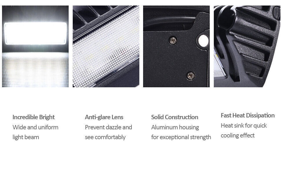 2pcs RV Exterior LED Porch Utility Light Awning Lamp 12V 750LM RV Trailer Camper