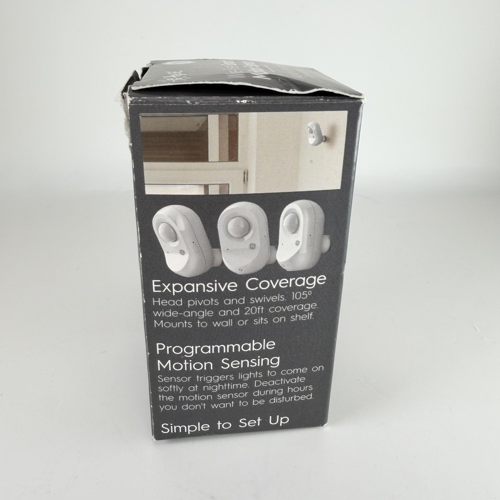 GE C By GE Smart Motion Sensor Wire-Free Battery Powered Programmable Lighting