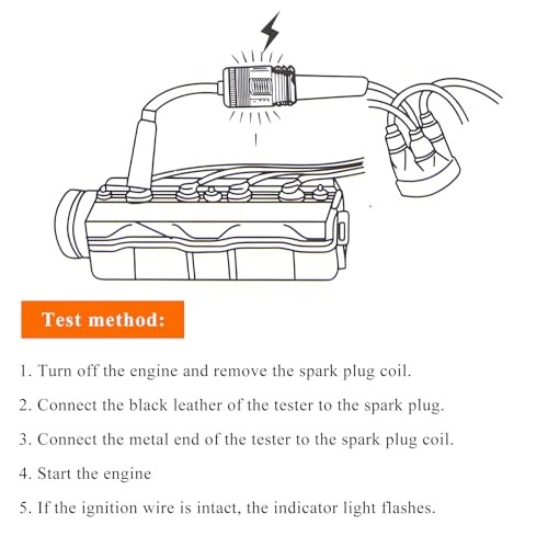 Inline Spark Plug Tester, Plug in Straight Boot Motor Engine Ignition