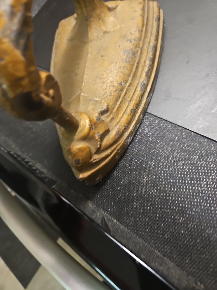 Gold Colored Antique Sad Iron Solid Cast Iron