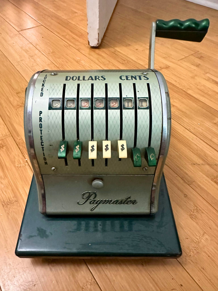 Vintage Paymaster Series S-1000 Check Writer