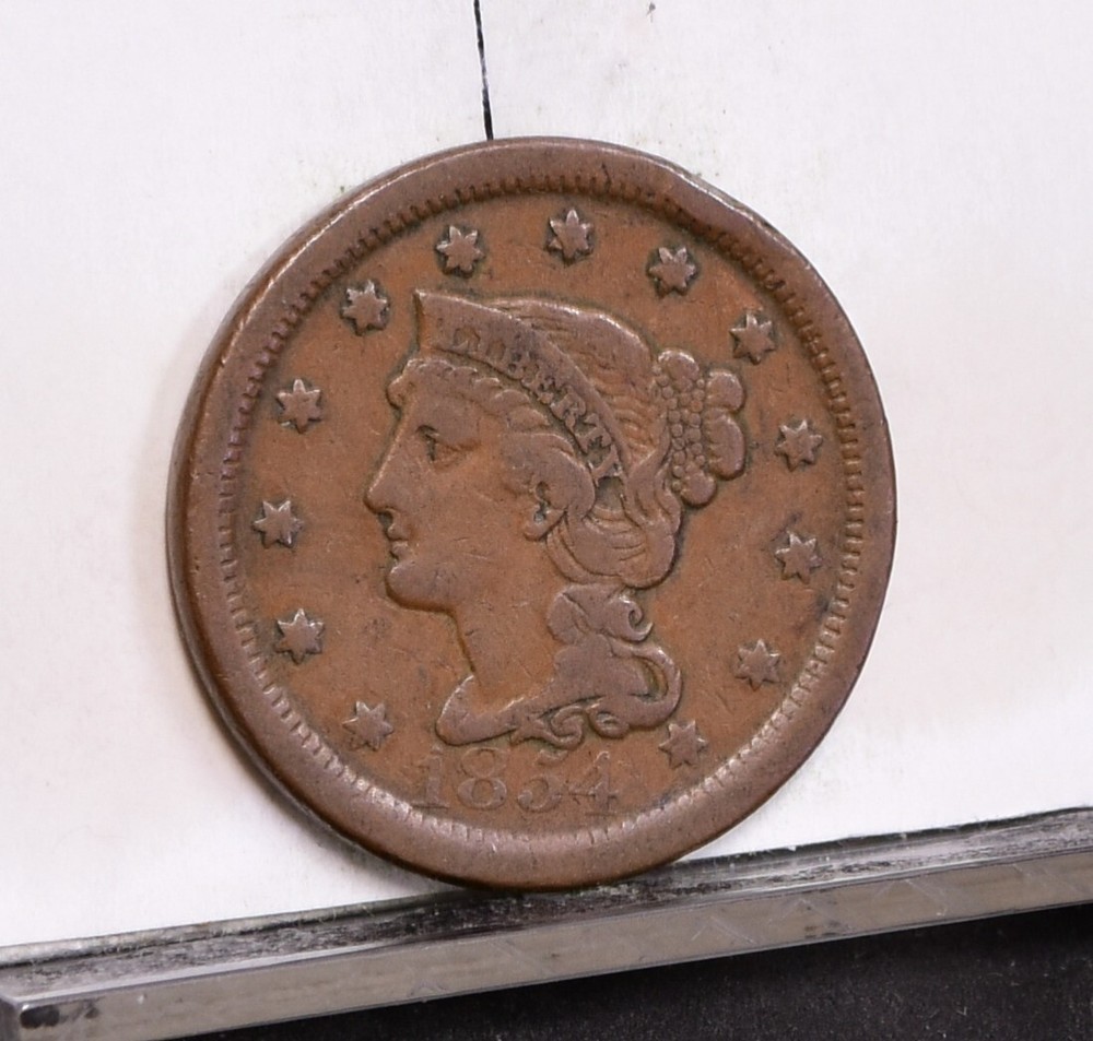 1854 Large Cent - Fine (#57822-L)