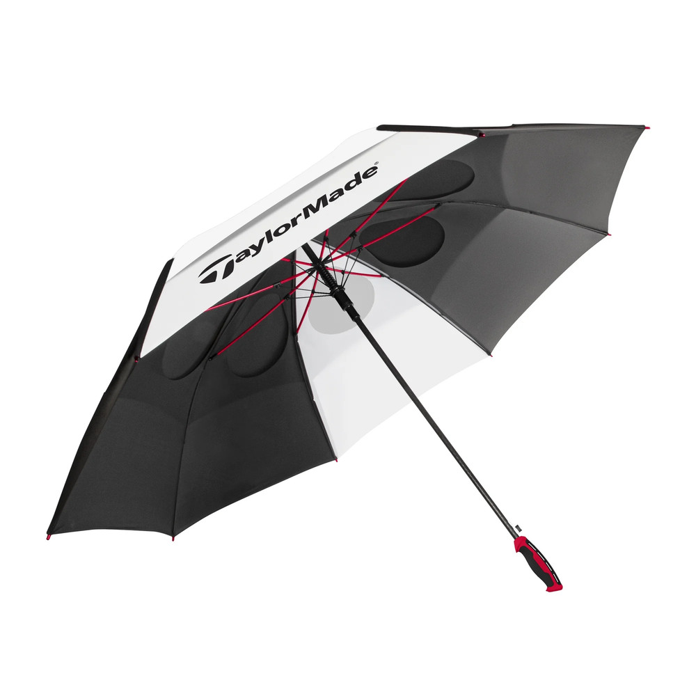 (2 Pack) 68-Inch Auto Open Vented Golf Umbrella, Black/White