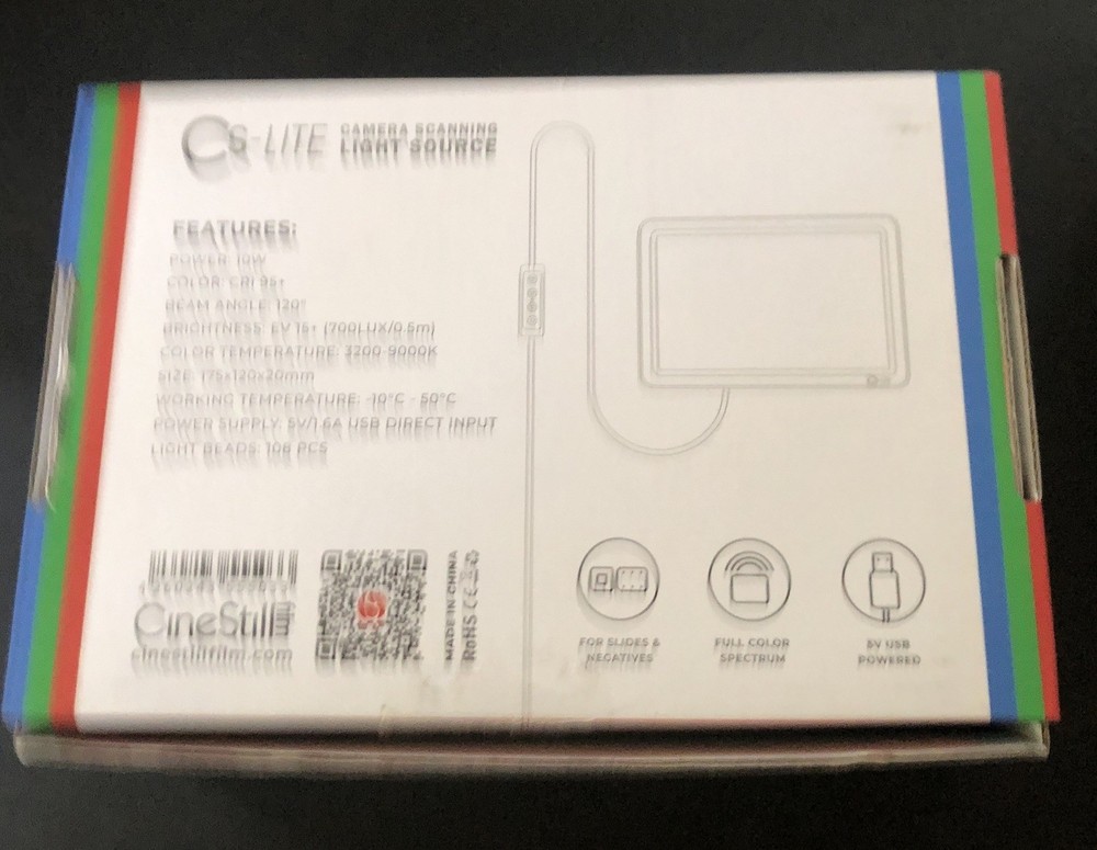 CineStill CS-Lite Camera Scanning Light Source With Box And Instruction Book