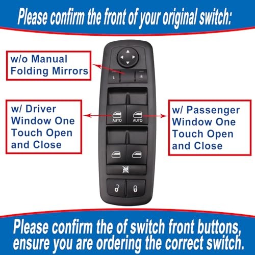 Driver Side Power Window Switch Compatible with 2014-17 2014-2017 Cherokee