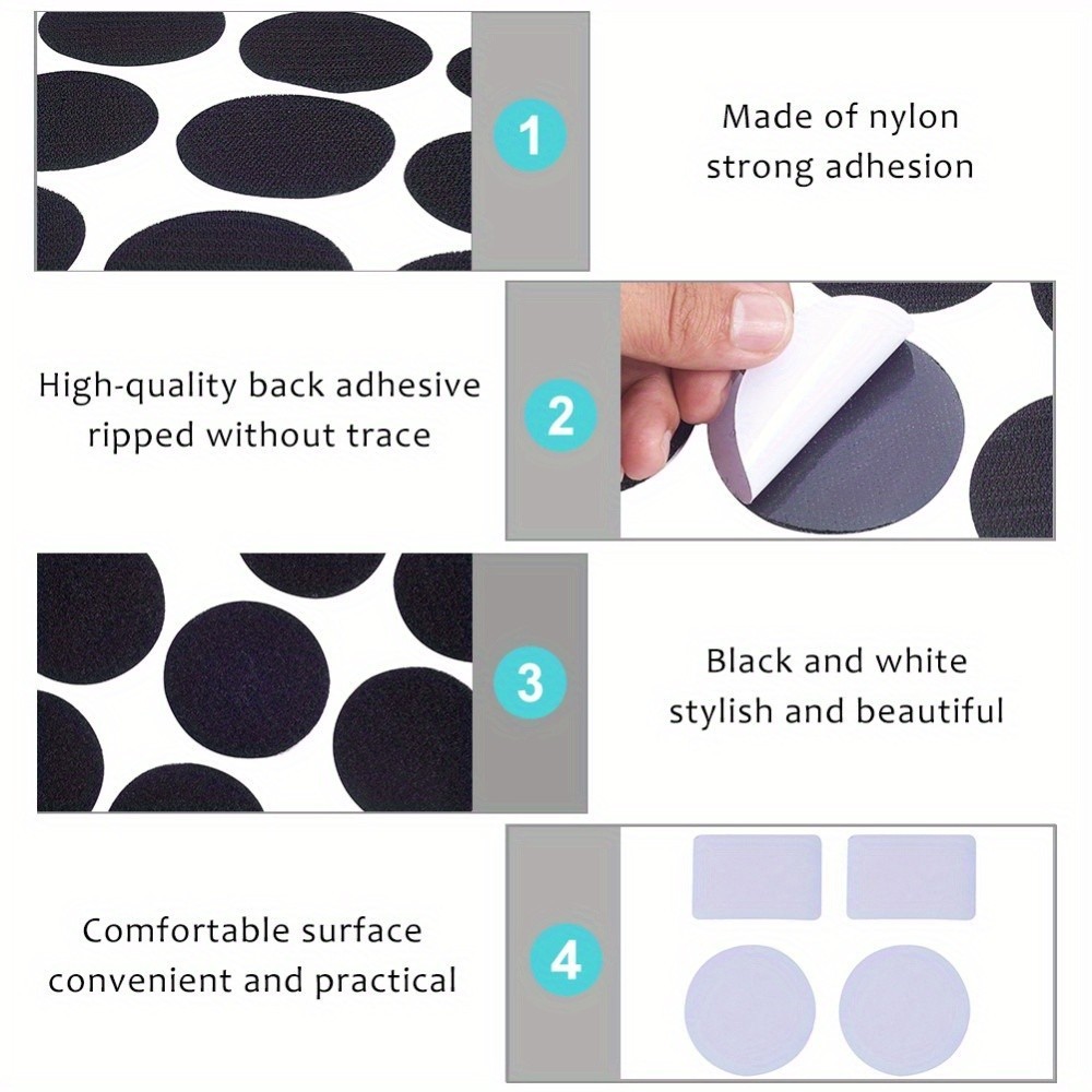 40sets Adhesive Hook and Loop Tapes Magic Tapes with Nylon