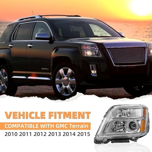 Headlight Assembly Compatible with GMC Terrain 2010 2011 2012 2013 2014 2015,