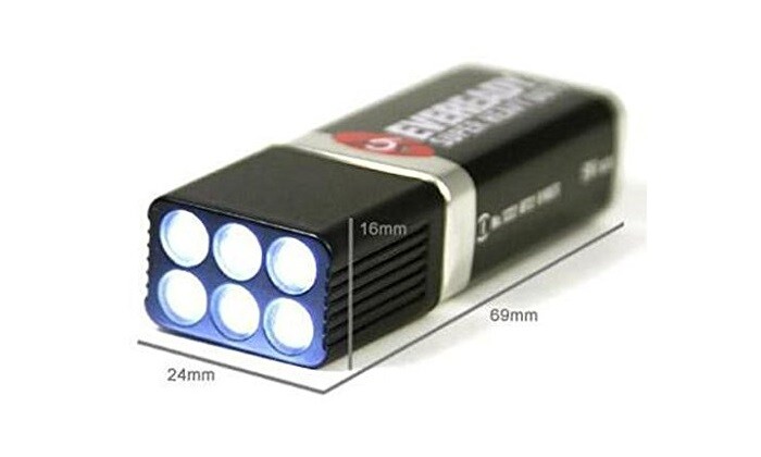 Pack of 3 LED Handheld Mini Flashlight 9 Volt Bright Torch CampingBicycle Riding