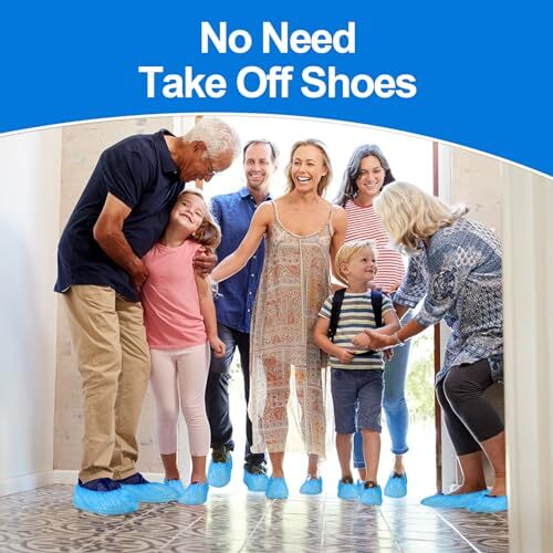100 Pack Disposable Shoe Covers Non-Slip Shoe Boots Protector Covers for Work