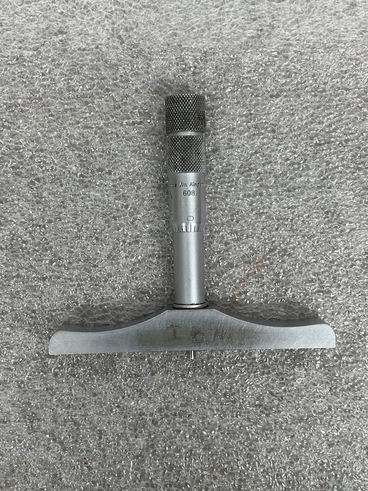 Brown & Sharpe 608 Depth Micrometer Gauge with 5 Interchangeable Rods