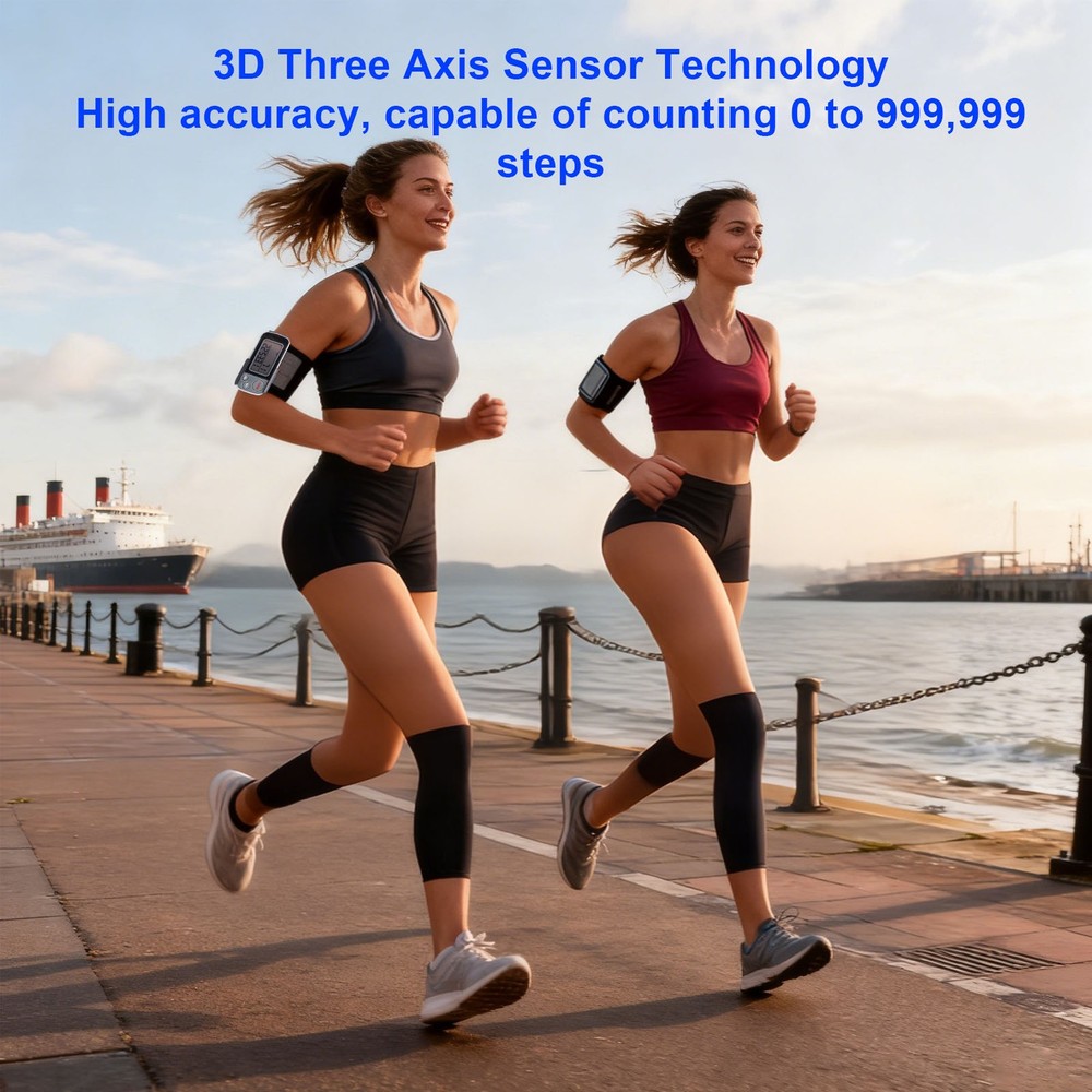 3D Pedometer Step Tracker With Large LCD Display For Walking SWWT