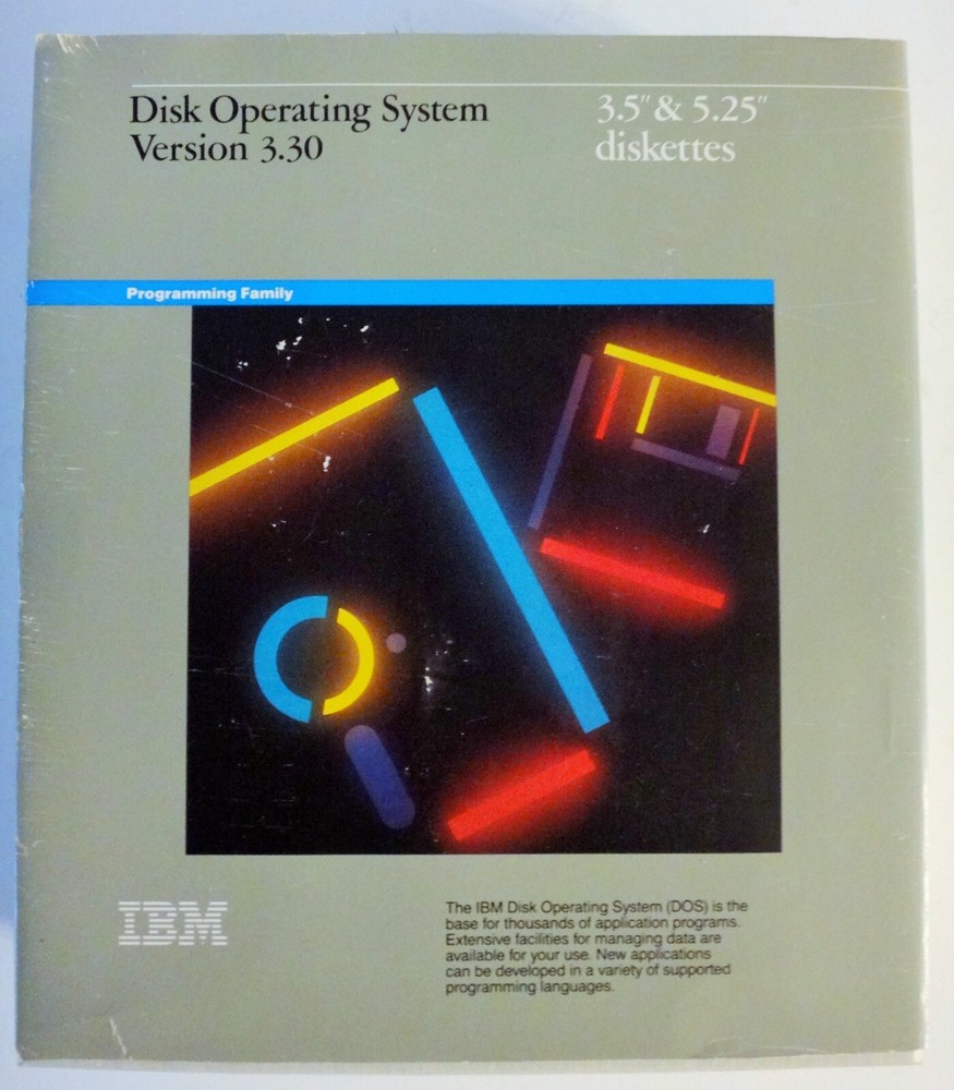 Vintage IBM DOS Disk Operating System 3.30 Software Diskettes Box Binder Manuals