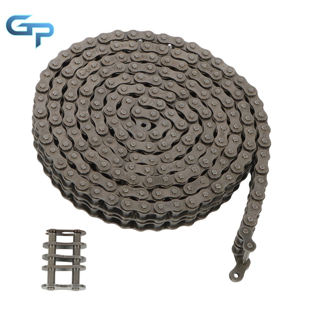 #50-2 Double Strand Duplex Roller Chain 10 Ft with 2 Connecting Link