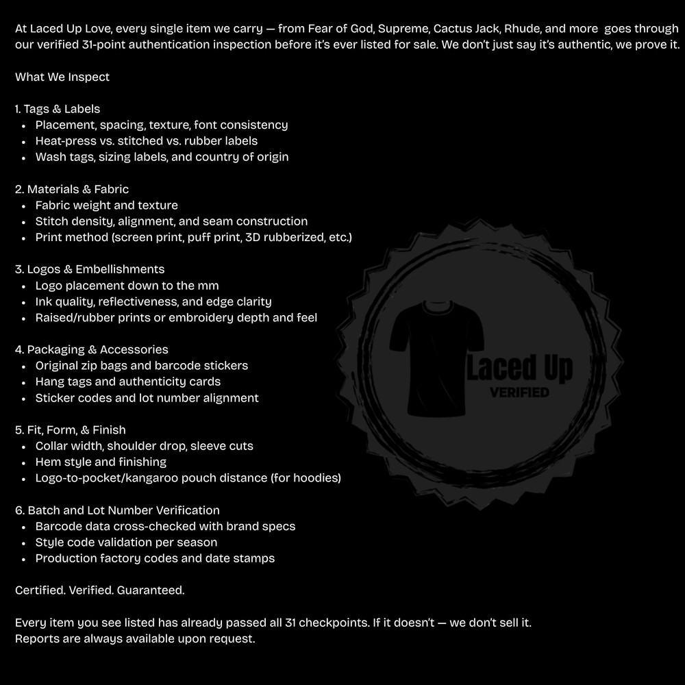 Official Authentication Process | How We Verify Streetwear