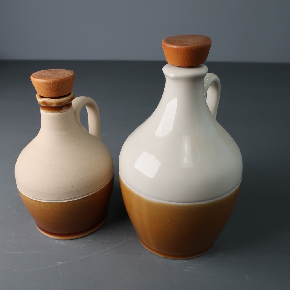 Pair of Small Stoneware Jug Bottles