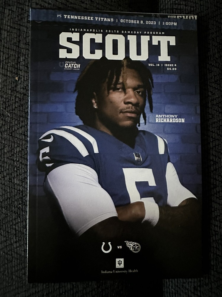 2023 Indianapolis Colts Anthony Richardson Scout Program Magazine