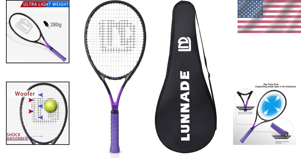 Carbon Fiber Racket - Lightweight, Beginner to Intermediate