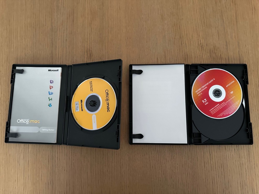 Mac Software: Office 2004 and Adobe Creative Suite 2004 OEM Keys & Codes Incl.