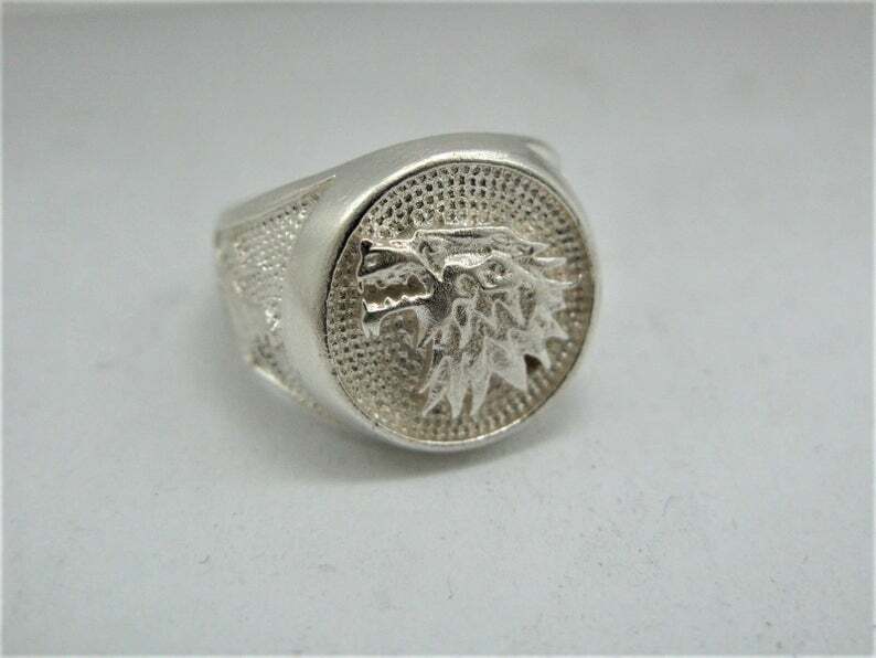 MENS WOLF HEAD RING IN 925 SILVER CRAFTSMANSHIP