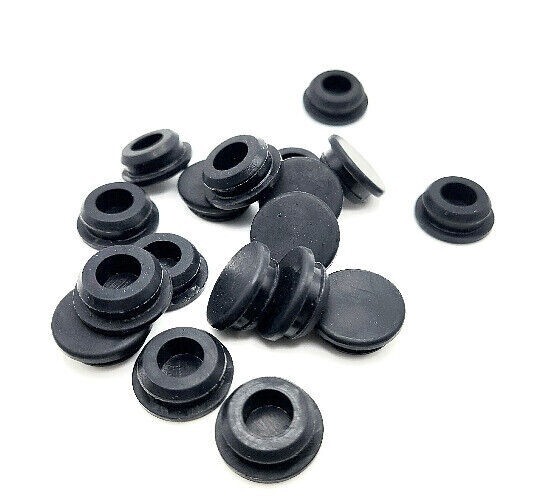 9/16" Rubber Panel Knockout Plug Grommets for 1/8” Thick Wall 3/4" OD 10 Pack