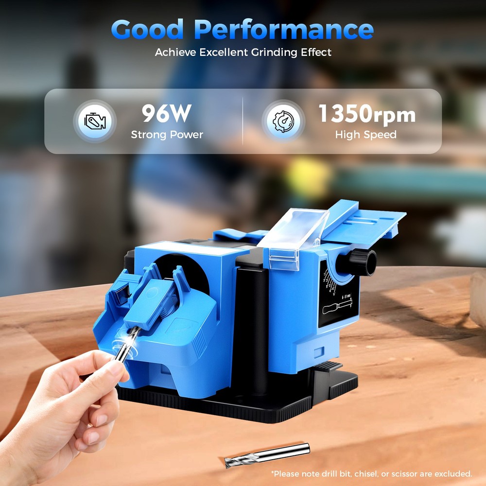 Multifunctional Electric Drill Bit Sharpener Bench Mounting Sharpening