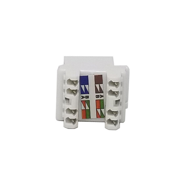 Keystone Jack Cat6 White Network Ethernet 110 Punchdown 8P8C 180° - 5 pack