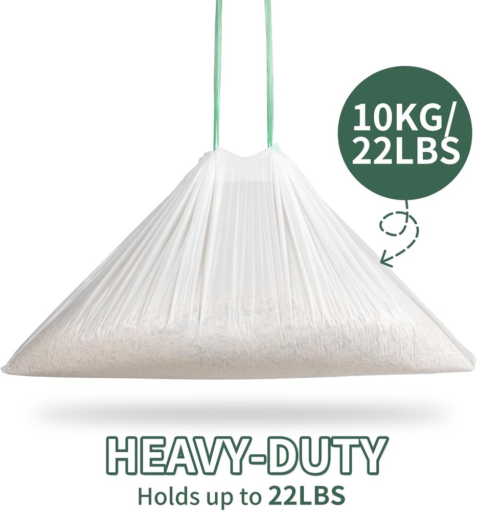 40 Count Cat Litter Box Liners for Automatic 20 (Pack of 2), White