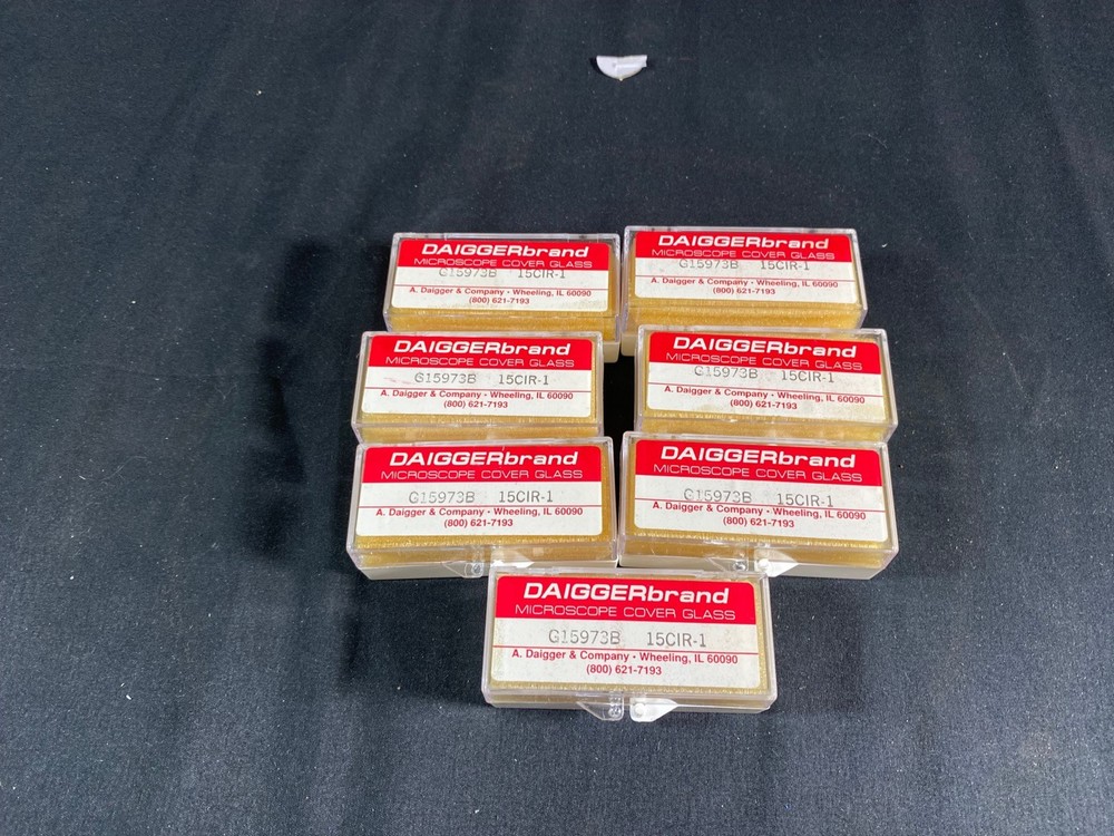 DAIGGER Glass Microscope Slide Covers 15mm Diameter Circles #1 G15973 (7oz/cs)
