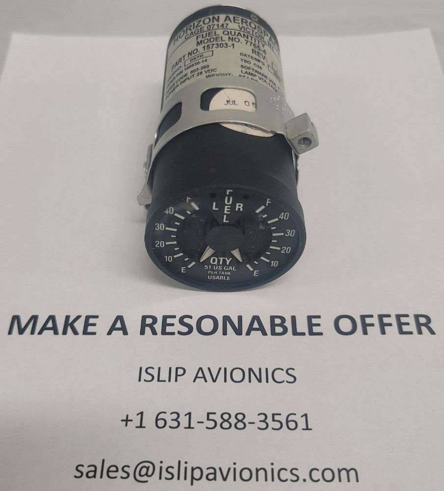 -Horizon Aerospace 7765-4 Fuel Quantity Indicator