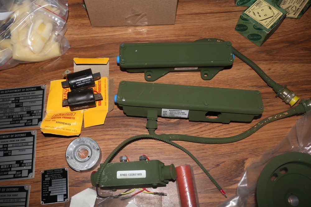 NOS USGI 3KW MEP generator 4A032 6 HP mil std engine breakerless ignition kit