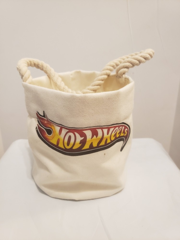 Hot Wheels Storage Bag cloth White With Handle car