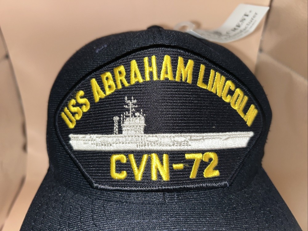USS ABRAHAM LINCOLN CVN-72 Baseball Hat Cap SnapBack NWT Eagle Crest