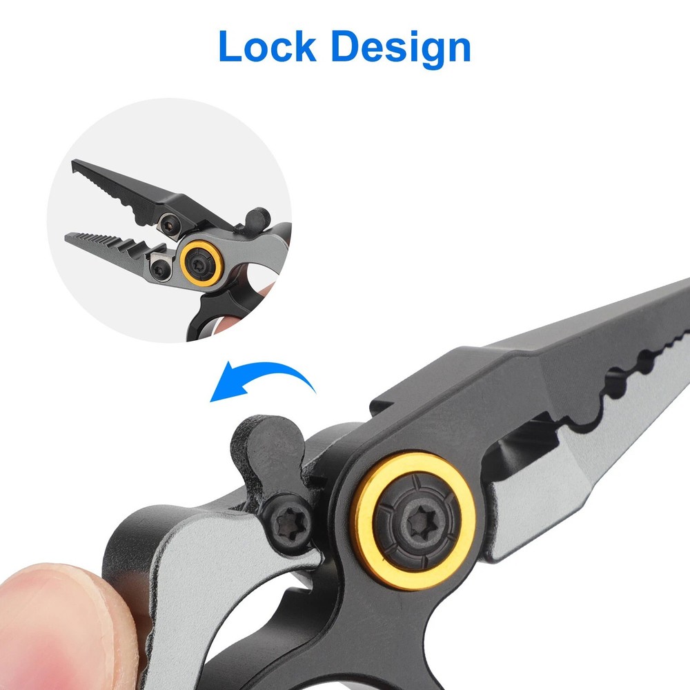 Mini Fishing Pliers with Scissors Line Cutter Hook Remover Split Ring Tool New