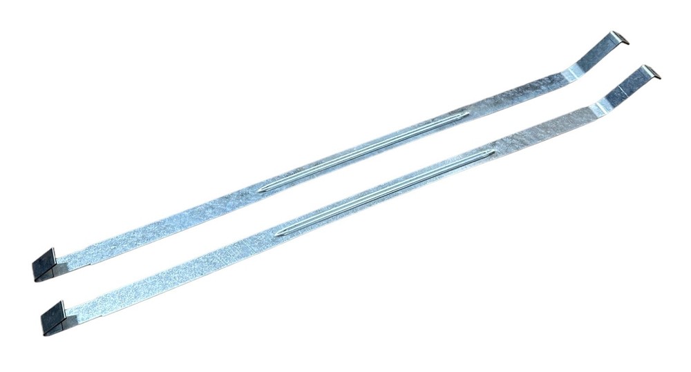 Correct 64-67 GM A-Body Chevelle GTO GS Fuel Gas Tank Straps Pair Zinc Stamped