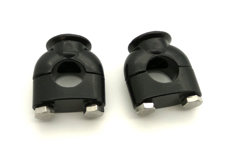 Universal Black 22mm Handlebar Riser Clamp Bracket Adaptor for cycle -Pair