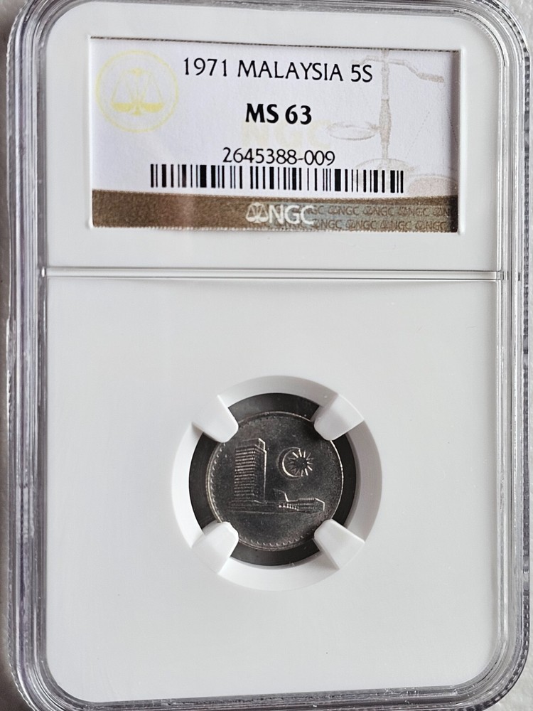 Malaysia 5 Sen 1971 NGC MS 63