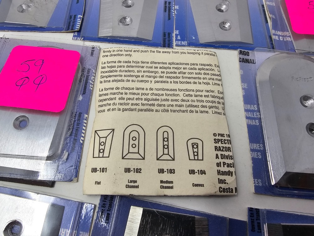 Pacific Handy Cutter Scraping Tool Replacement Blades Lot Assorted Sizes