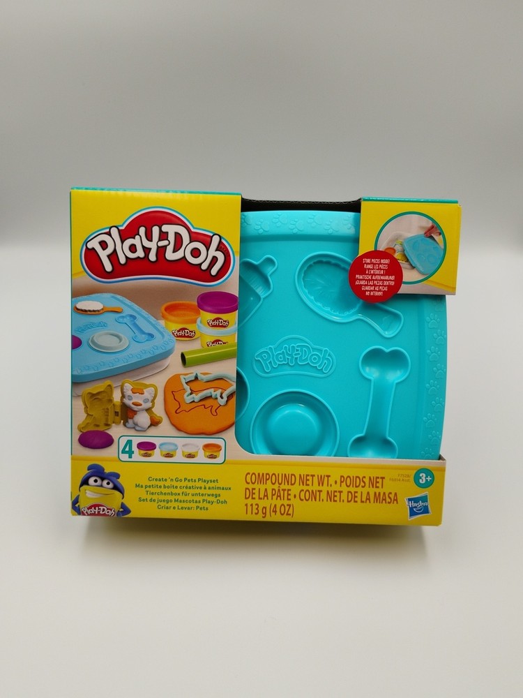 Play Doh Playset Create n Go Pets + Storage Container