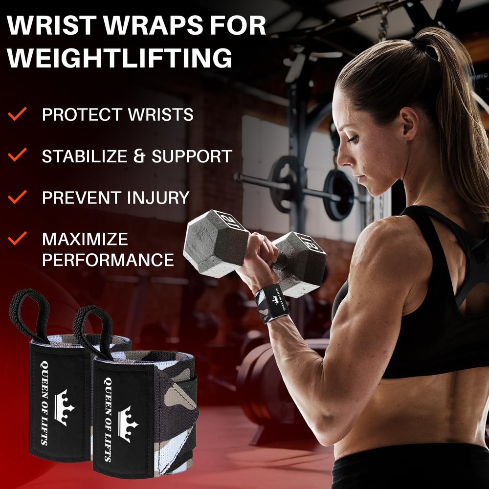 HeavyDuty Wrist Wraps with Thumb Loop for Powerlifting & Strength Training