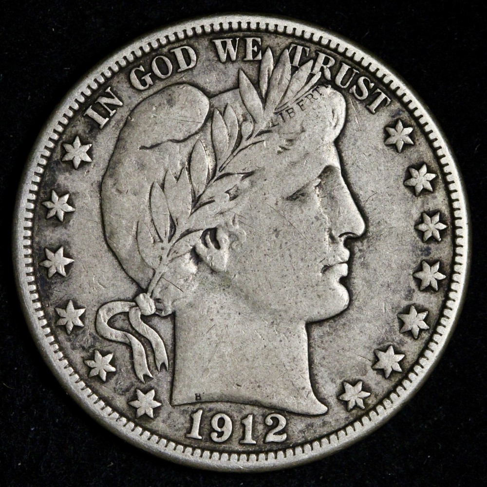 1912-D Barber Silver Half Dollar XF E294 JWLM