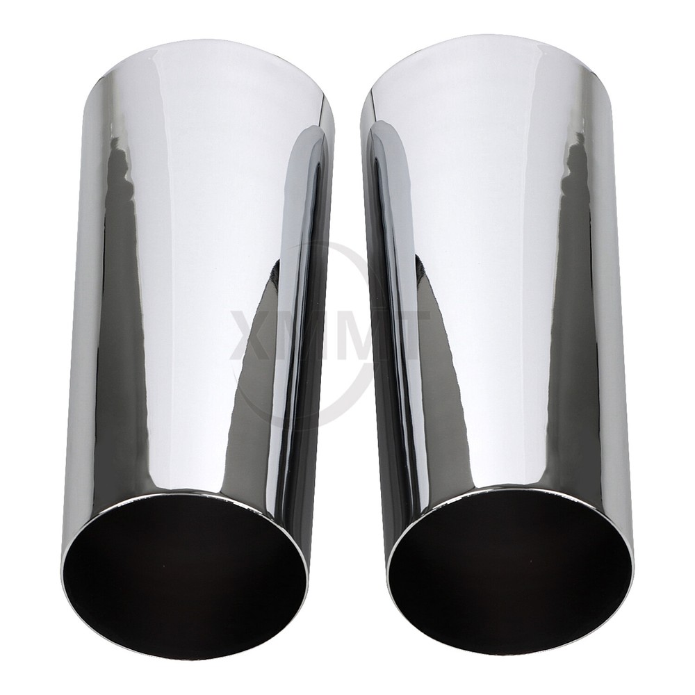 +2" Extend Chrome Fork Boot Slider Covers For Harley Electra Glide Ultra Limited