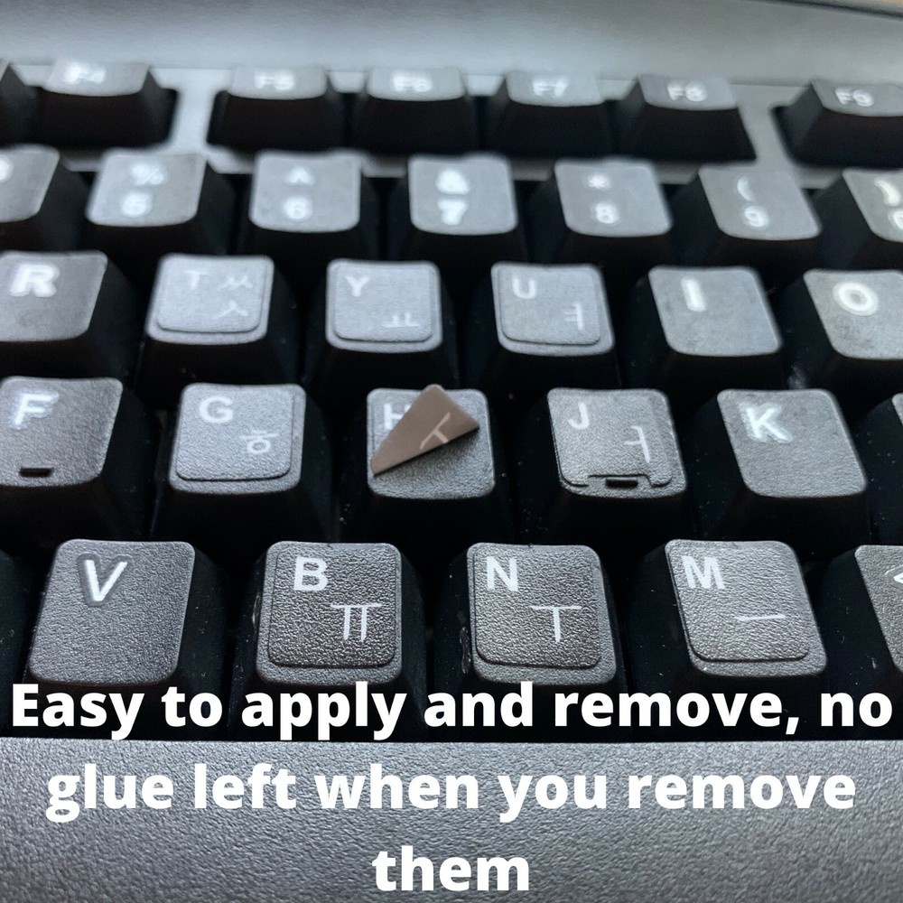 2PCS Korean keyboard stickers Waterproof Replacement Computer Laptop White