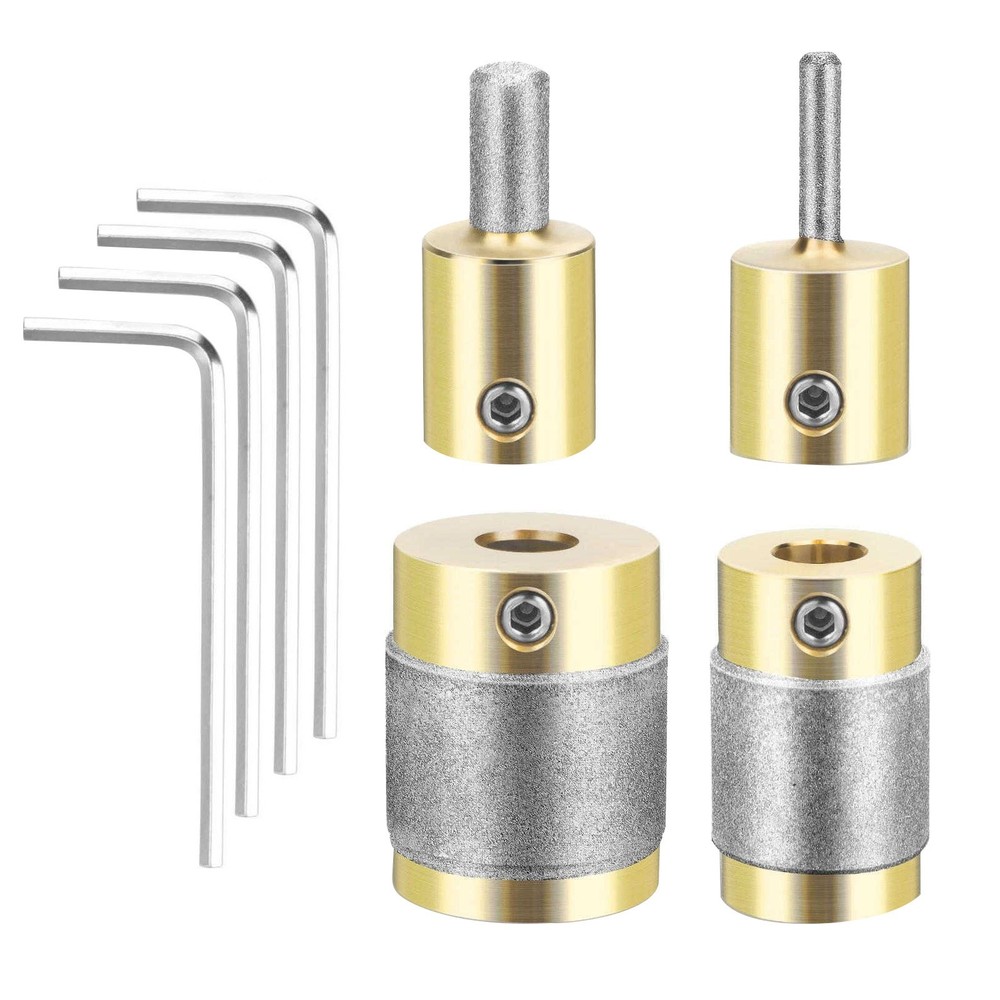 4PCS Diamond Bits for Stained Glass Grinder, 4 Sizes Grinder Head Accessories