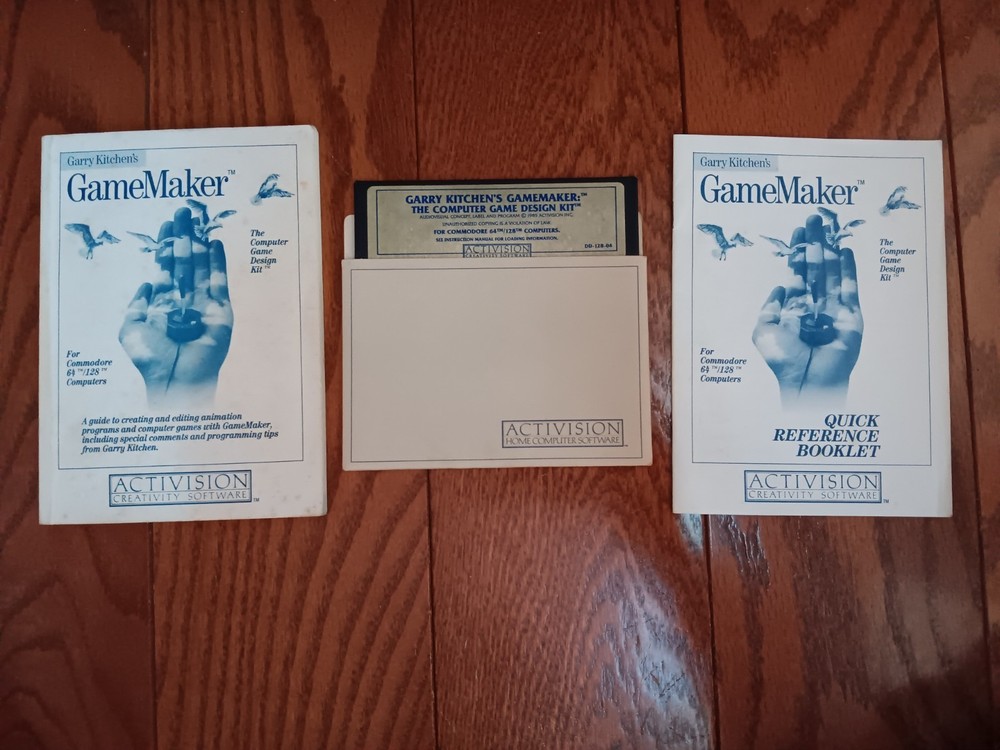Commodore 64 Garry Kitchens Game Maker & Science Fiction NO BOX Tested/Works